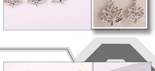 Fashion Multi-color Maple Leaves Shape Design Simple Earrings,Crystal Earrings