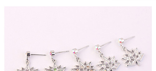 Fashion White Maple Leaves Shape Design Simple Earrings,Crystal Earrings