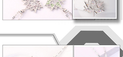Fashion Olive Maple Leaves Pendant Decorated Necklace,Crystal Necklaces