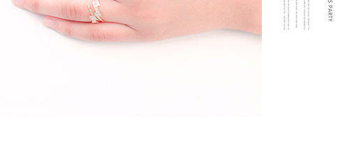 Fashion Rose Gold Irregular Shape Design Simple Ring,Crystal Bracelets