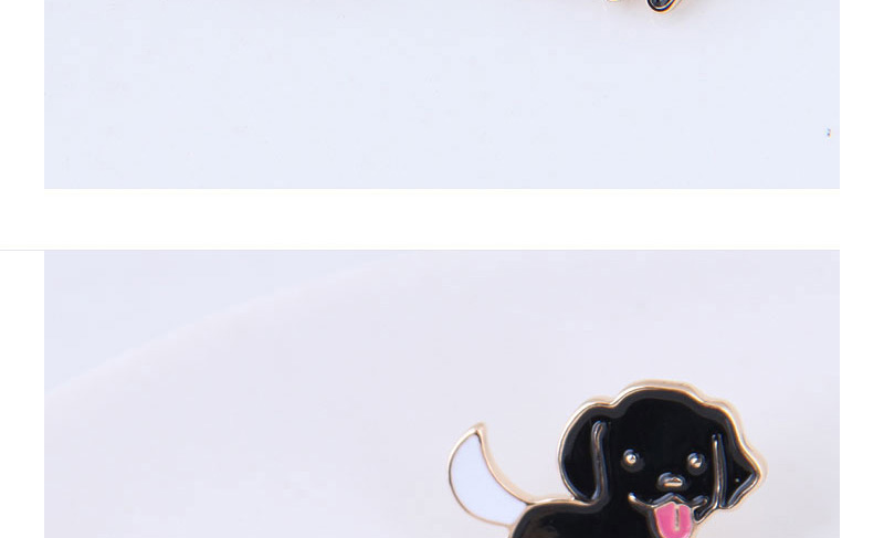 Fashion Black+white Dog Shape Decorated Earrings,Stud Earrings