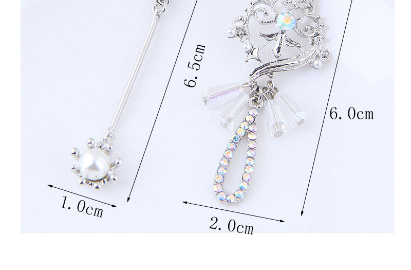 Exaggerated Silver Color Hollow Out Decorated Earrings,Drop Earrings