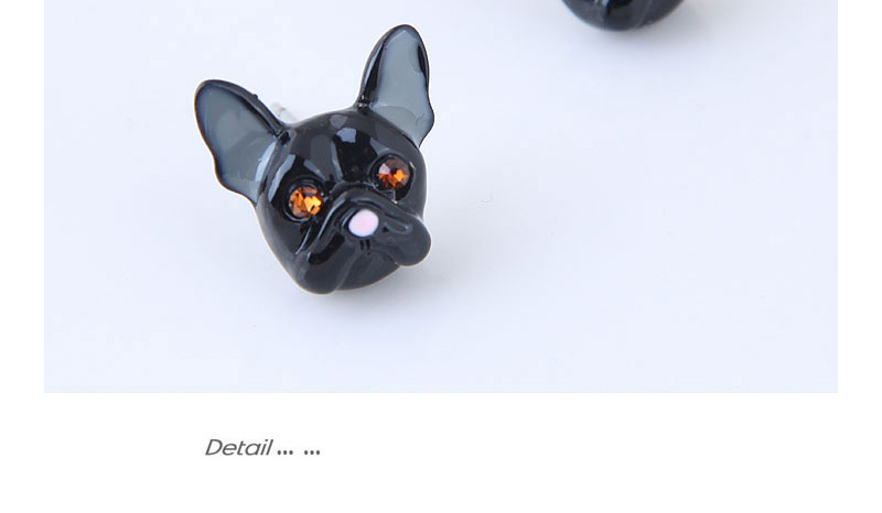 Lovely Black Dog Shape Decorated Earrings,Stud Earrings