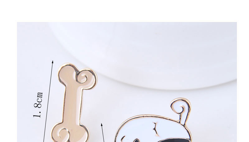 Lovely Black Dog&bone Shape Decorated Earrings,Stud Earrings