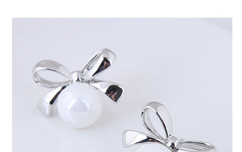 Lovely Silver Color Bowknot Shape Decorated Earrings,Stud Earrings