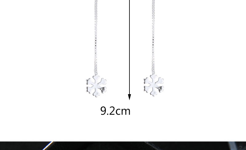 Fashion Silver Color Snowflake Shape Decorated Earrings,Drop Earrings