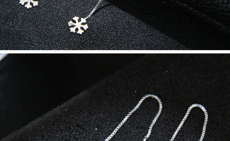 Fashion Silver Color Snowflake Shape Decorated Earrings,Drop Earrings