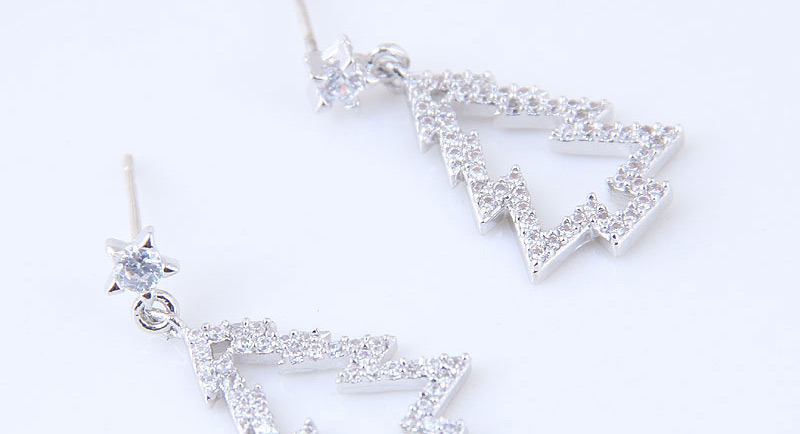 Fashion Silver Color Tree Shape Decorated Earrings,Drop Earrings