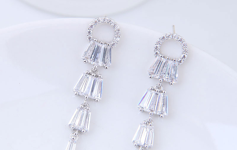 Fashion Silver Color Tassel Decorated Necklace,Drop Earrings
