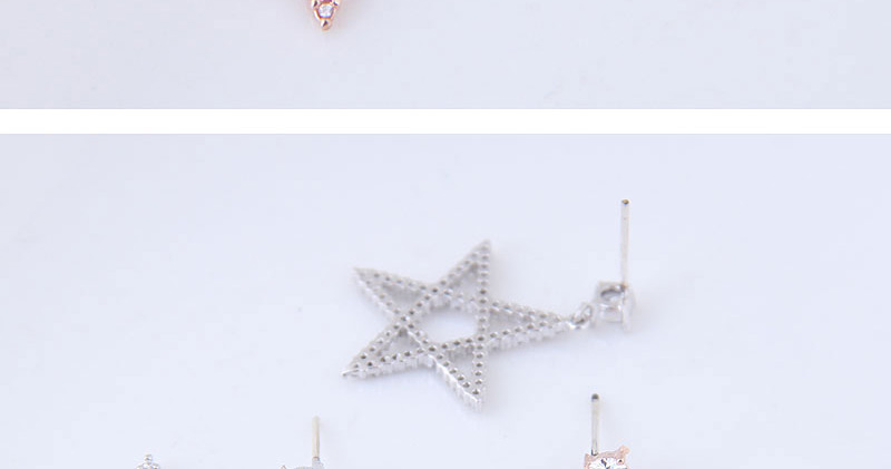 Fashion Gold Color Star Shape Decorated Necklace,Drop Earrings