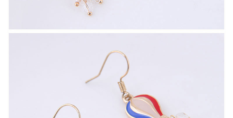 Fashion Red+blue+gold Color Cloud Shape Decorated Earrings,Drop Earrings
