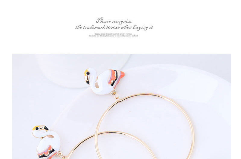 Fashion Orange Swan Shape Decortaed Earrings,Drop Earrings