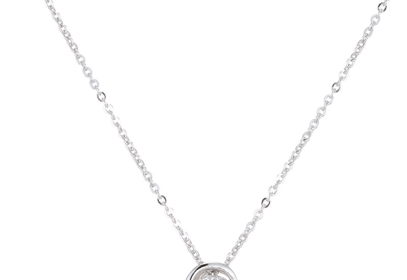 Elegant Silver Color Flower Shape Decorated Necklace,Pendants