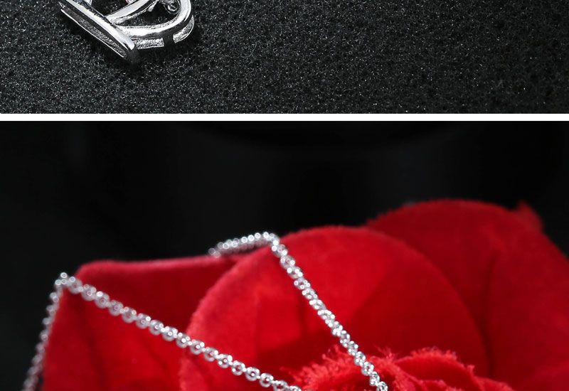 Elegant Silver Color Crown Shape Decorated Necklace,Pendants