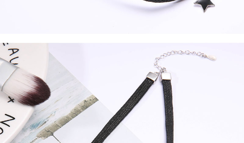 Elegant Black+silver Color Star Shape Decorated Choker,Pendants