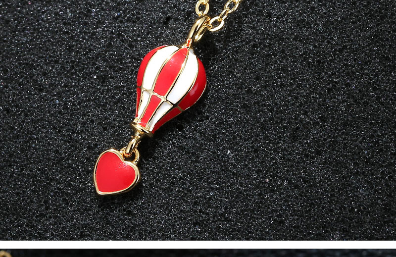 Elegant Red Parachute Shape Decorated Necklace,Pendants
