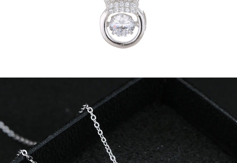 Elegant Silver Color Crown Shape Decorated Necklace,Pendants