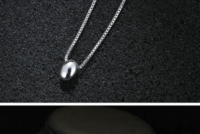 Elegant Silver Color Egg Shape Decorated Necklace,Pendants