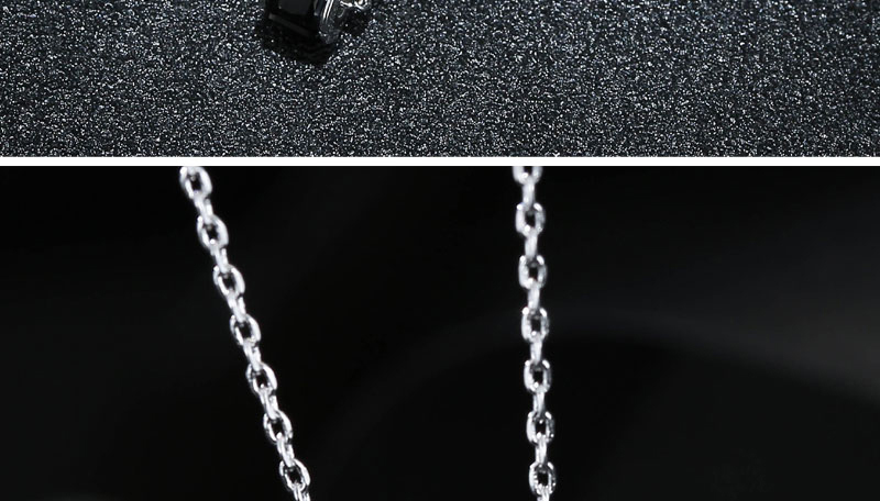 Elegant Black Pure Color Decorated Necklace,Pendants