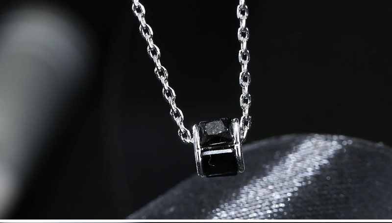 Elegant Black Pure Color Decorated Necklace,Pendants