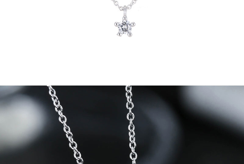 Elegant Silver Color Pure Color Decorated Necklace,Pendants