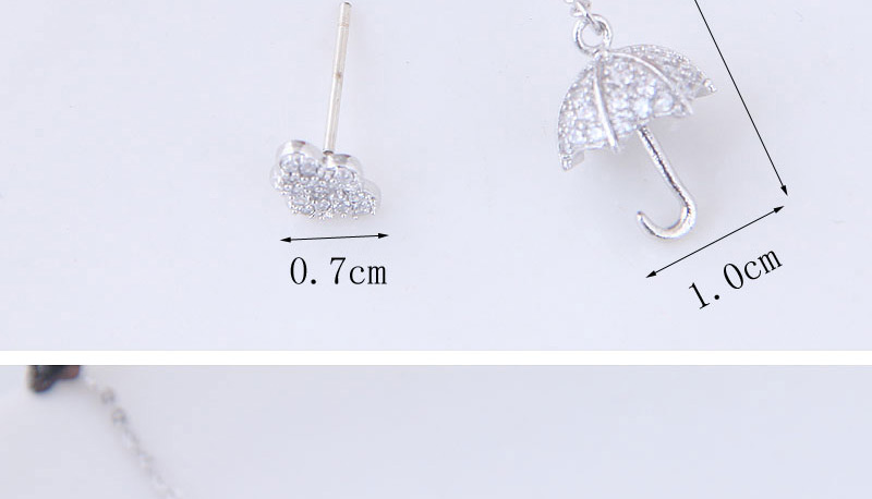 Fashion Silver Color Umbrella Shape Decorated Earrings,Drop Earrings