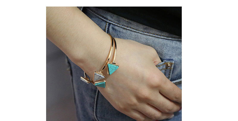 Fashion Blue Triangle Shape Decorated Bracelet,Fashion Bangles