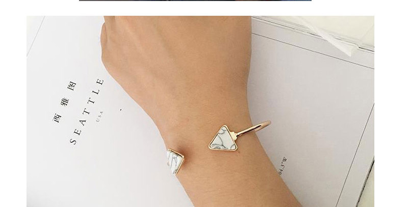 Fashion White Triangle Shape Decorated Bracelet,Fashion Bangles