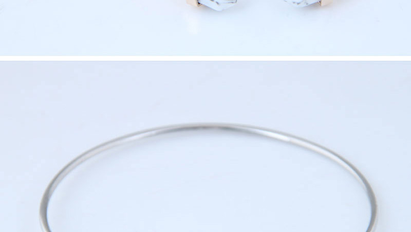 Fashion Silver Color+white Pure Color Decorated Bracelet,Fashion Bangles