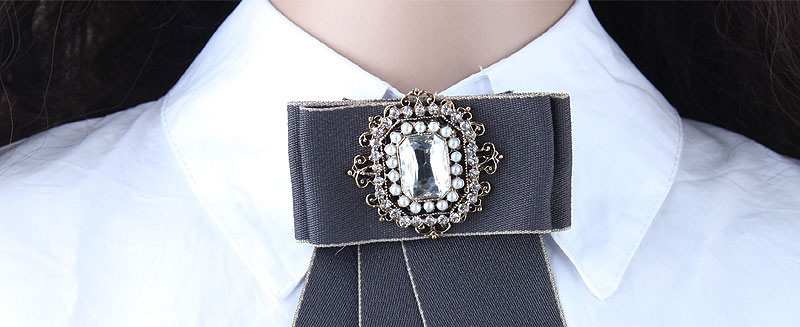 Fashion Black+white Diamond Decorated Brooch,Korean Brooches