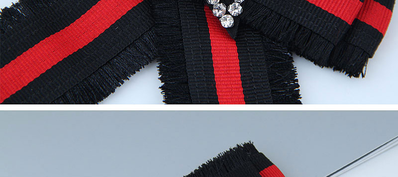 Fashion Red+black Star Shape Decorated Bowknot Brooch,Korean Brooches