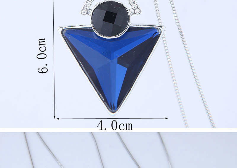Fashion Red Triangle Shape Pendant Decorated Necklace,Pendants
