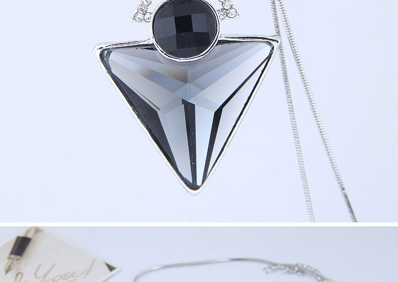 Fashion Red Triangle Shape Pendant Decorated Necklace,Pendants