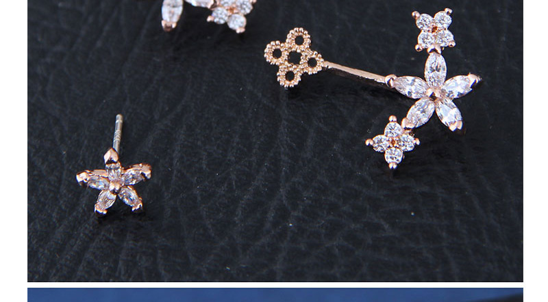 Sweet Silver Color Flowers Decorated Simple Earrings,Stud Earrings