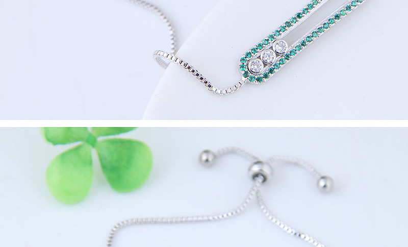 Sweet Green Square Shape Decorated Color Matching Bracelet,Fashion Bracelets