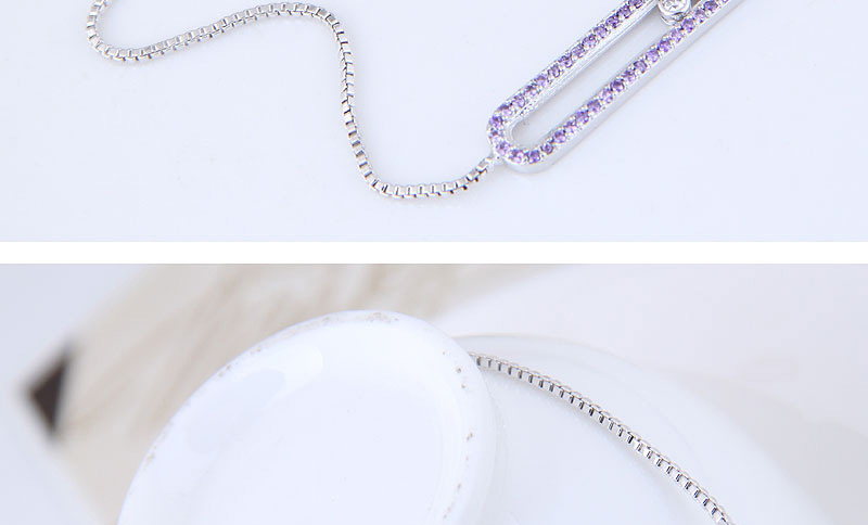 Sweet Purple Square Shape Decorated Color Matching Bracelet,Fashion Bracelets