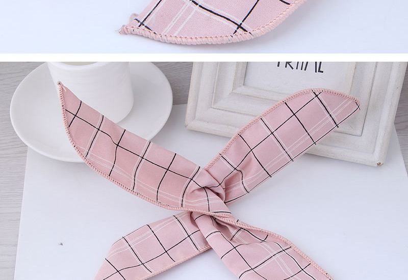 Fashion Pink Square Shape Pattern Decorated Hair Band,Hair Ribbons