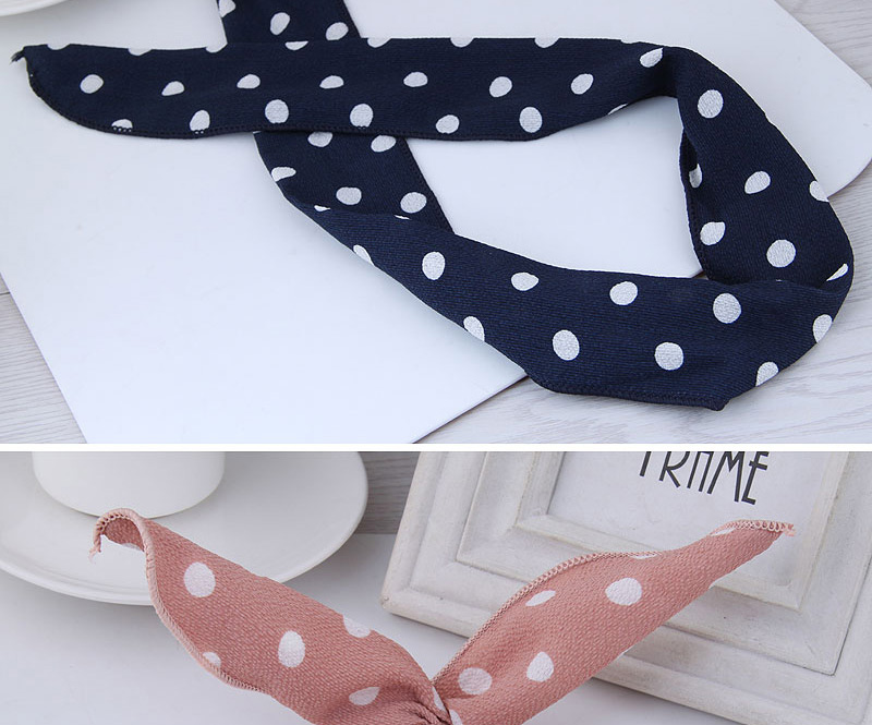 Lovely Pink Dot Shape Decorated Hair Band,Hair Ribbons