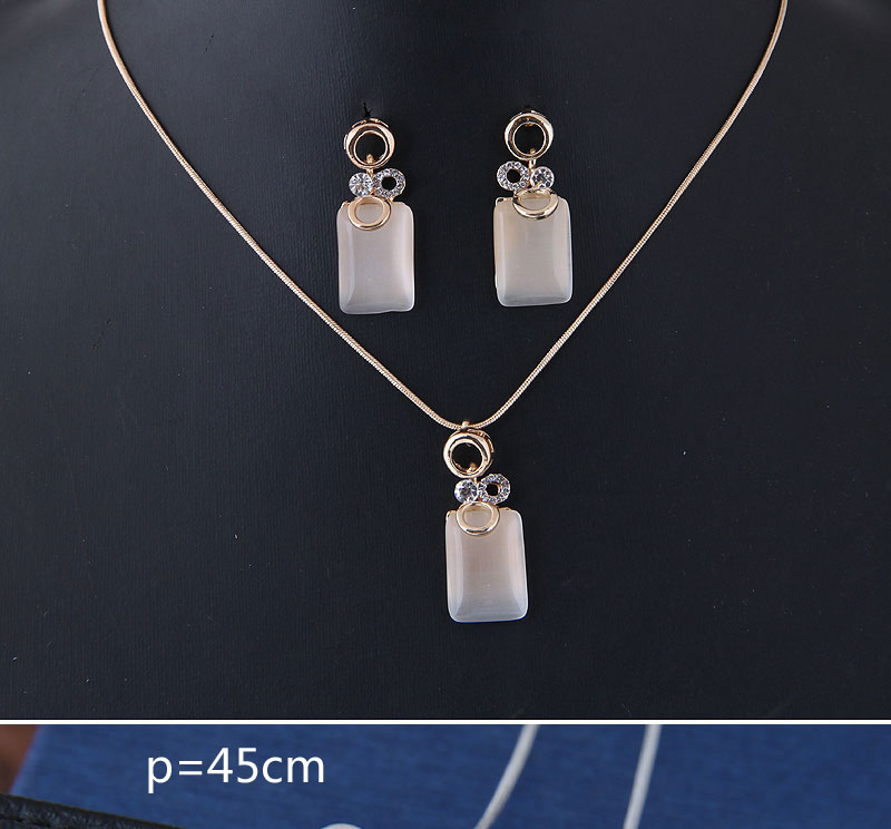 Fashion Gold Color Square Shape Decorated Jewelry Sets,Jewelry Sets