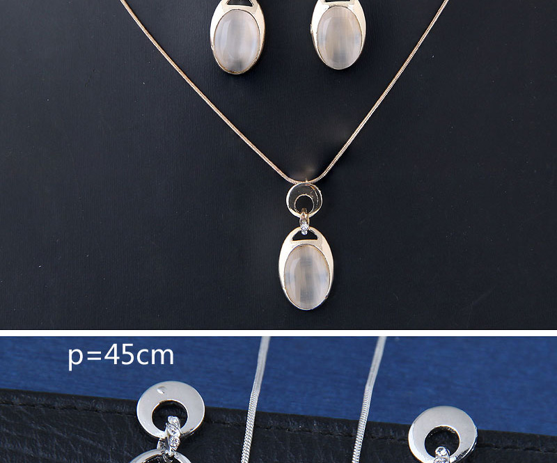 Fashion Gold Color Oval Shape Decorated Jewelry Sets,Jewelry Sets