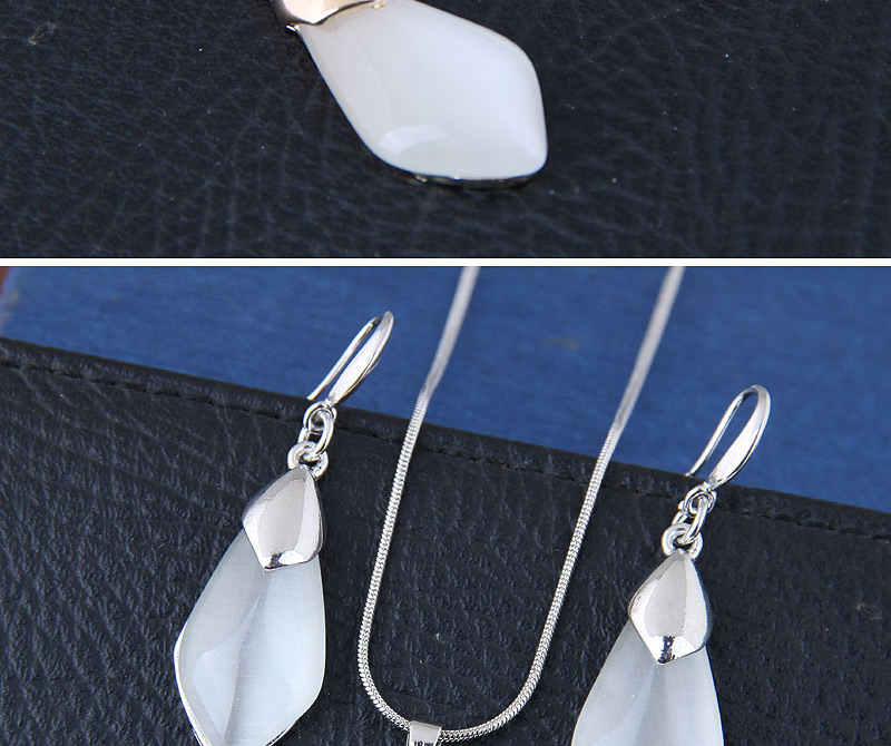 Fashion Silver Color Rhombus Shape Decorated Jewelry Sets,Jewelry Sets