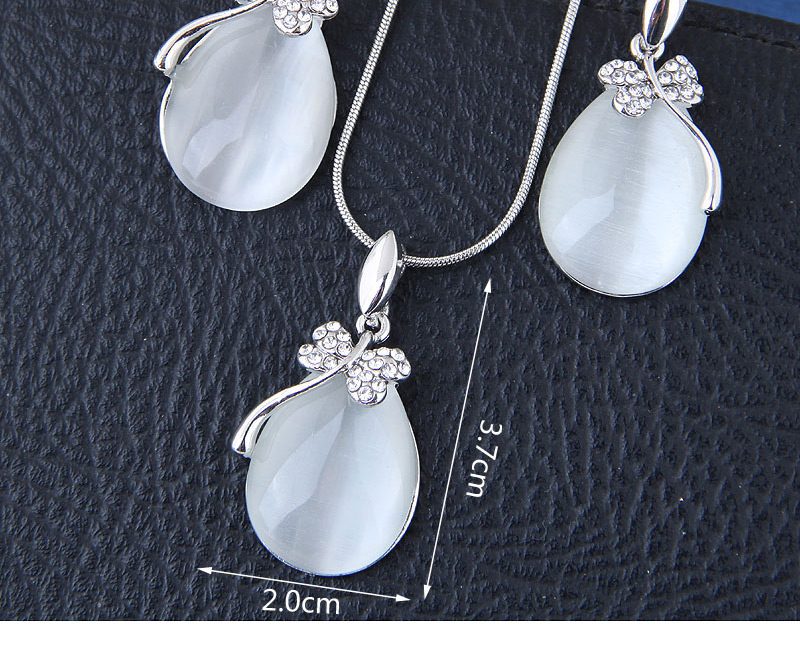 Fashion Silver Color Waterdrop Shape Decorated Jewelry Sets,Jewelry Sets