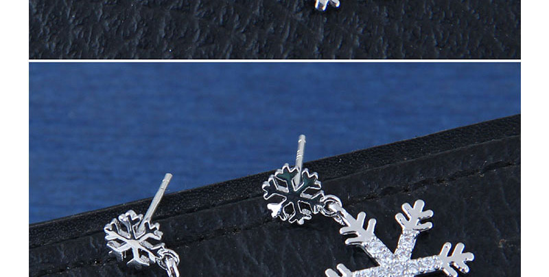 Fashion Silver Color Snowflake Shape Decorated Earrings,Stud Earrings