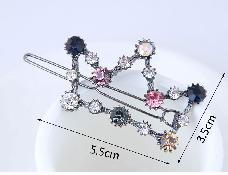 Fashion Gun Black Hollow Out Crown Decorated Hair Pin,Hairpins