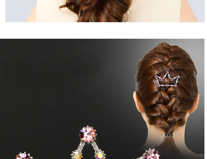 Fashion Gun Black Hollow Out Crown Decorated Hair Pin,Hairpins