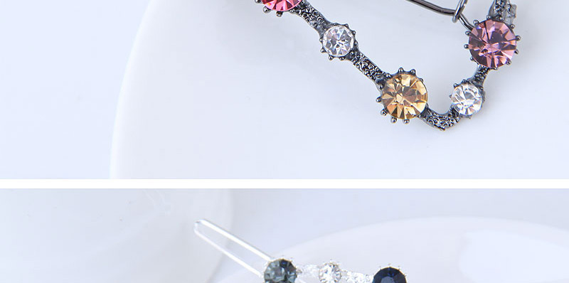 Fashion Gun Black Triangle Shape Decorated Hair Pin,Hairpins