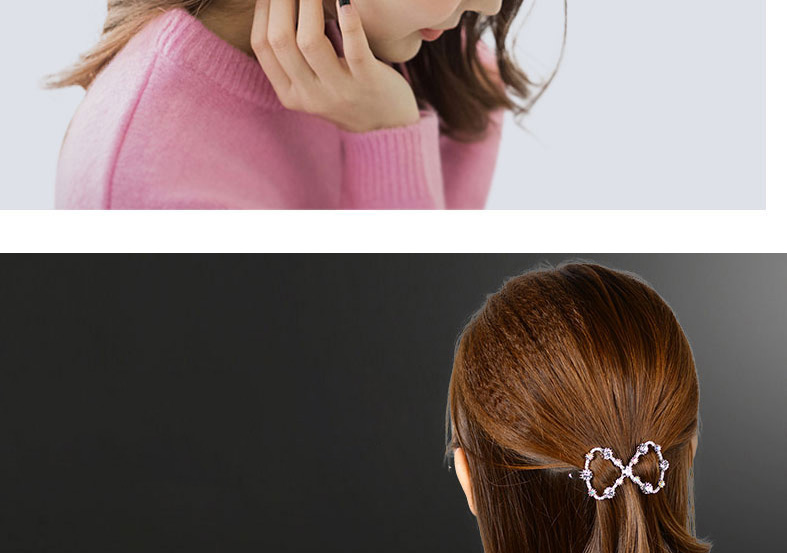 Fashion Gun Black Bowknot Shape Decorated Hair Pin,Hairpins