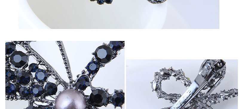 Fashion Black Flower Shape Decorated Hair Pin,Hairpins