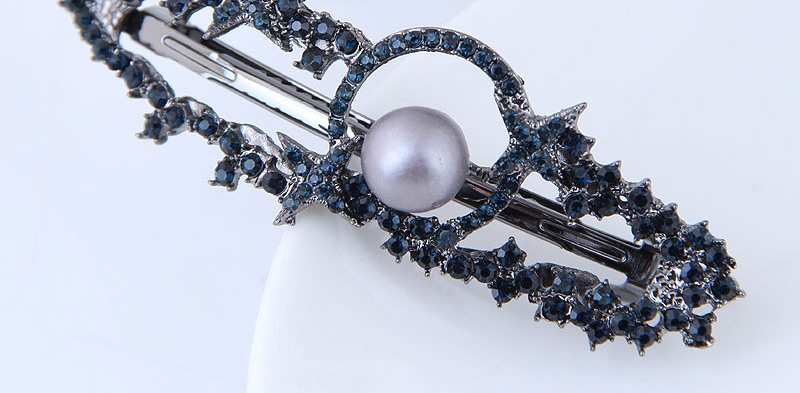 Fashion Navy Hollow Out Decorated Hair Pin,Hairpins