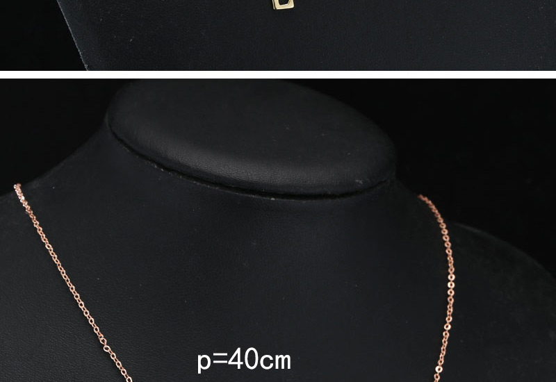Fashion Rose Gold Letter Shape Decorated Necklace,Multi Strand Necklaces